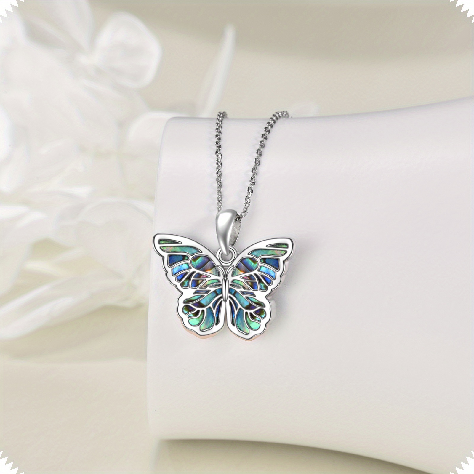 Women's 925 Sterling Silver Butterfly Pendant Necklace